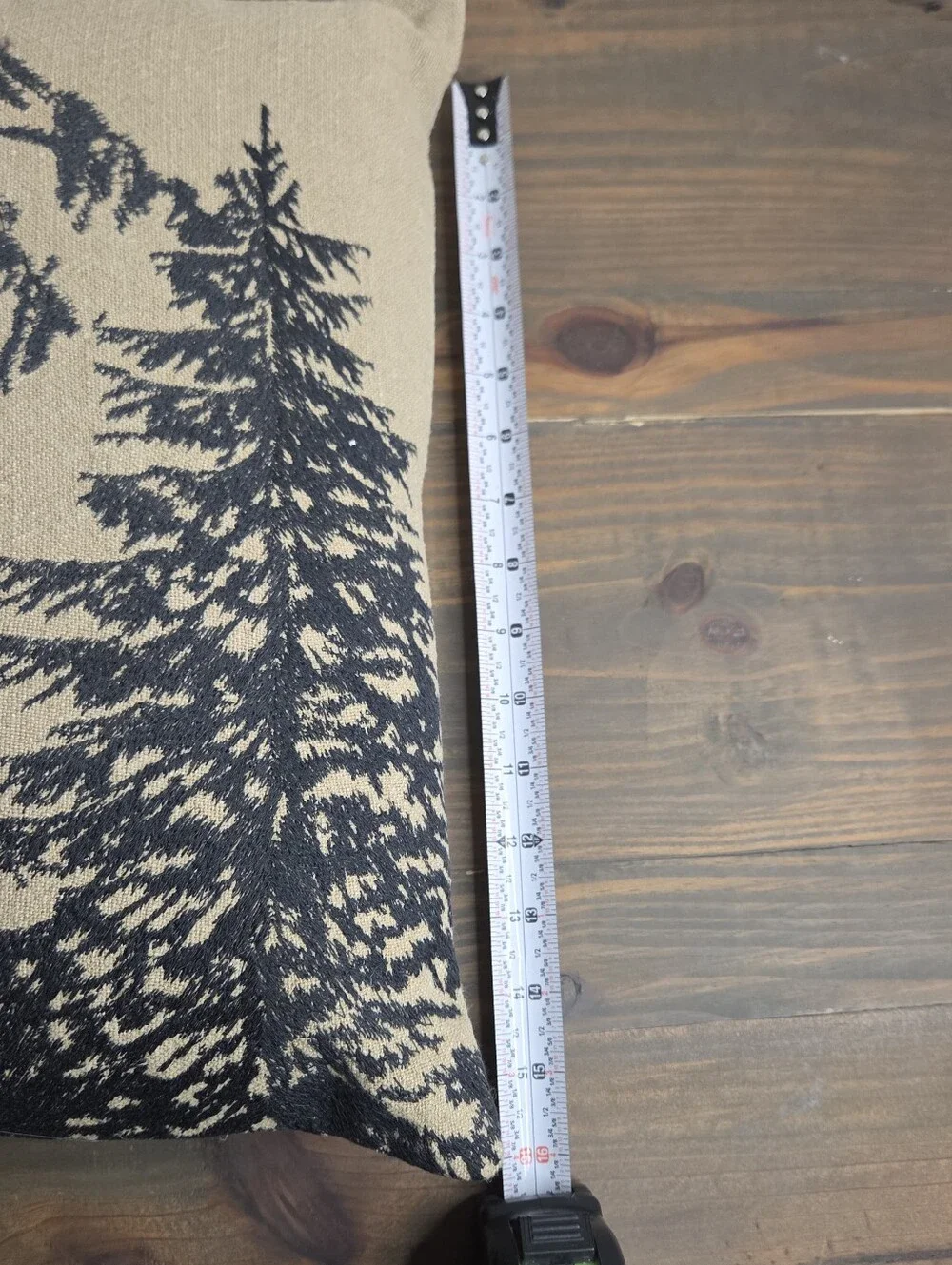 Pottery Barn Rustic Forest Lumbar Pillow Pine Tree Landscape